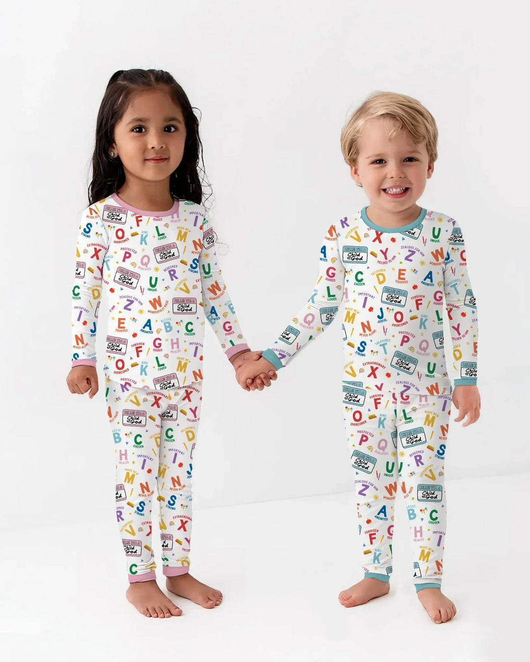 I'm A Child Of God ABCs Bamboo Two Piece Long Sleeve Pajama Set