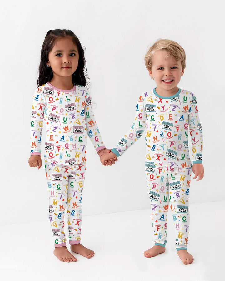 I'm A Child Of God ABCs Bamboo Two Piece Long Sleeve Pajama Set