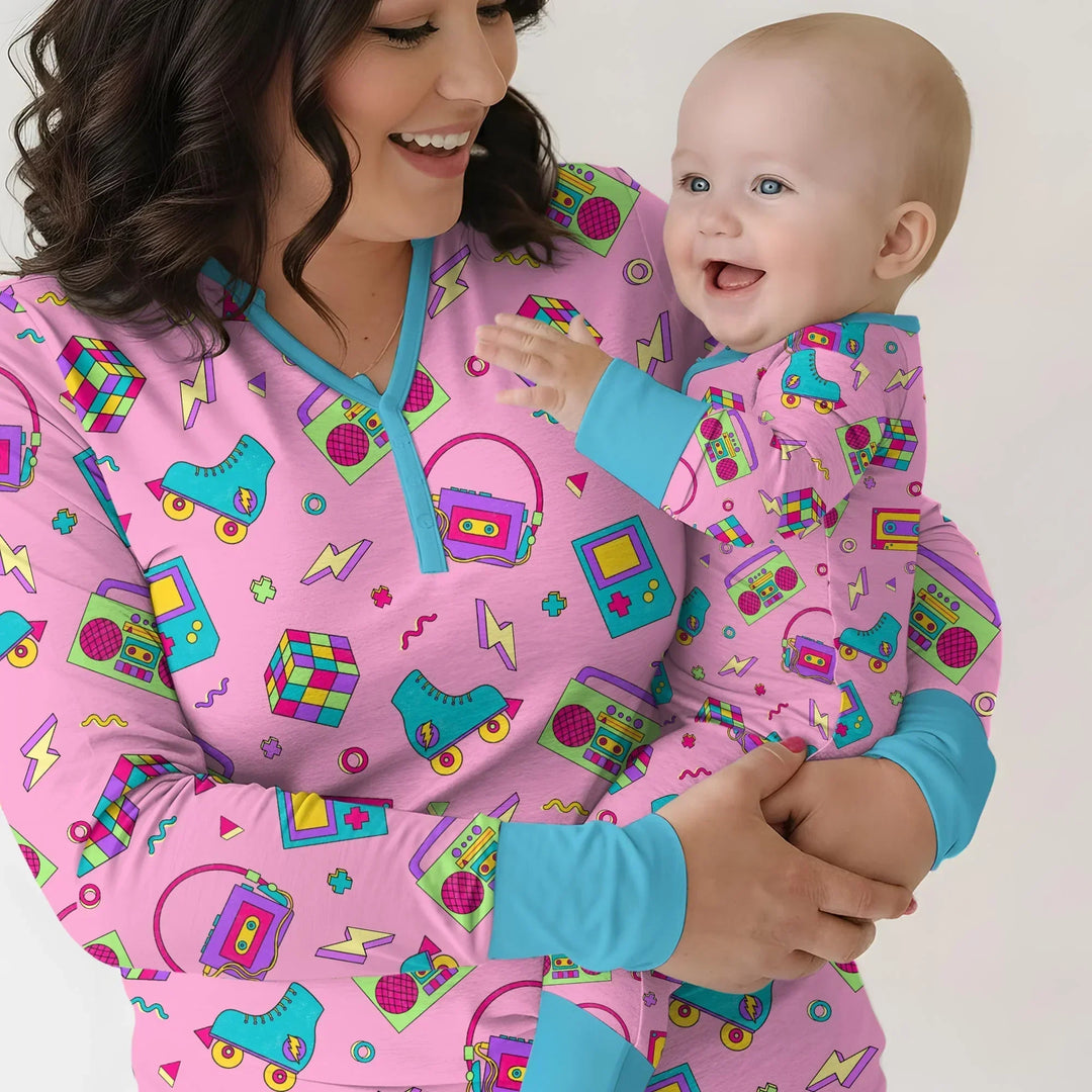 80s Retro Neon Bamboo Convertible Zippy