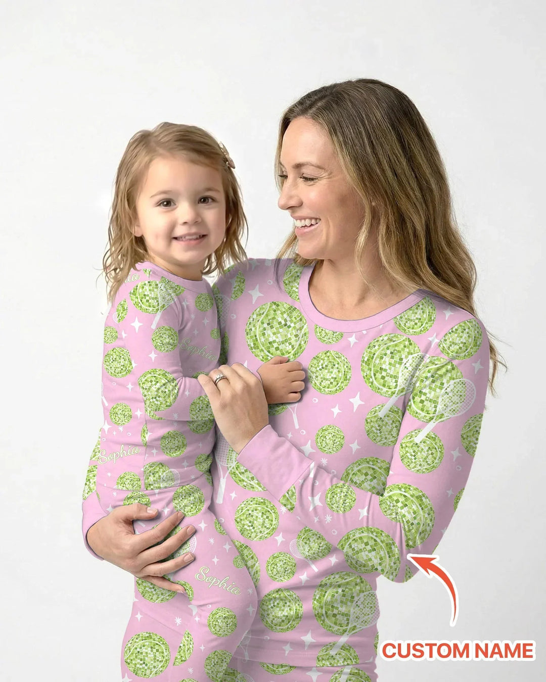 Tennis Disco Girl Party Matching Women Short Sleeve Short Pajama Set