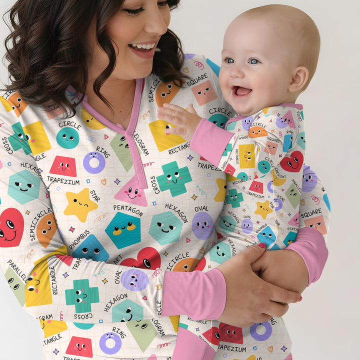 Happy Shape Squad Family Matching Bamboo Convertible Zippy