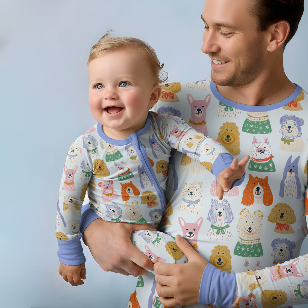 Puppy Portrait Bamboo Men's Pajama Set