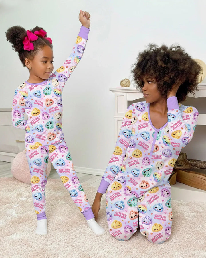 Glitter Dumpling Bamboo Women Pajama Set