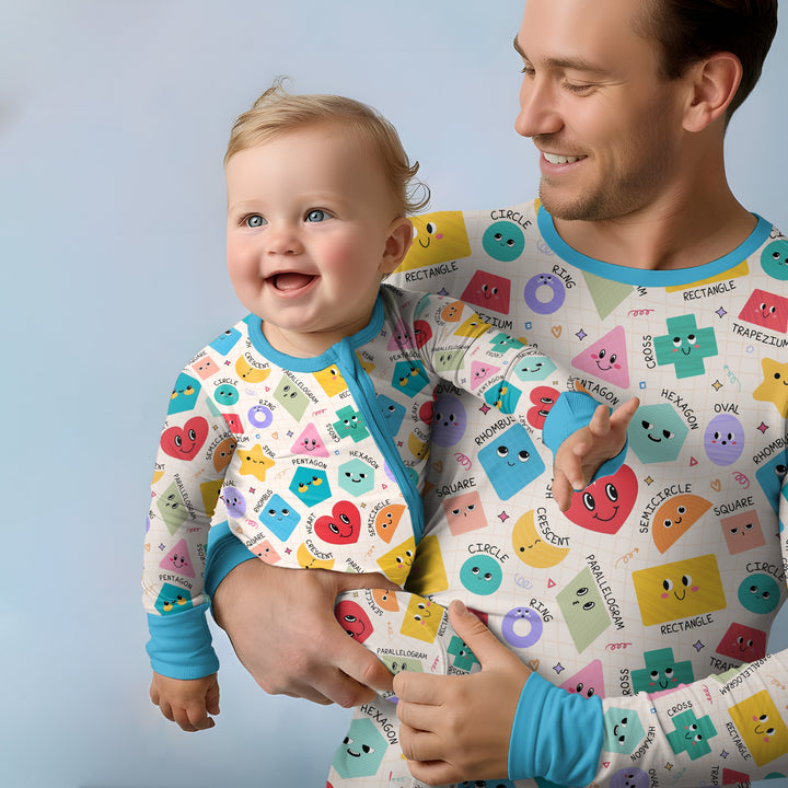 Happy Shape Squad Family Matching Bamboo Convertible Zippy