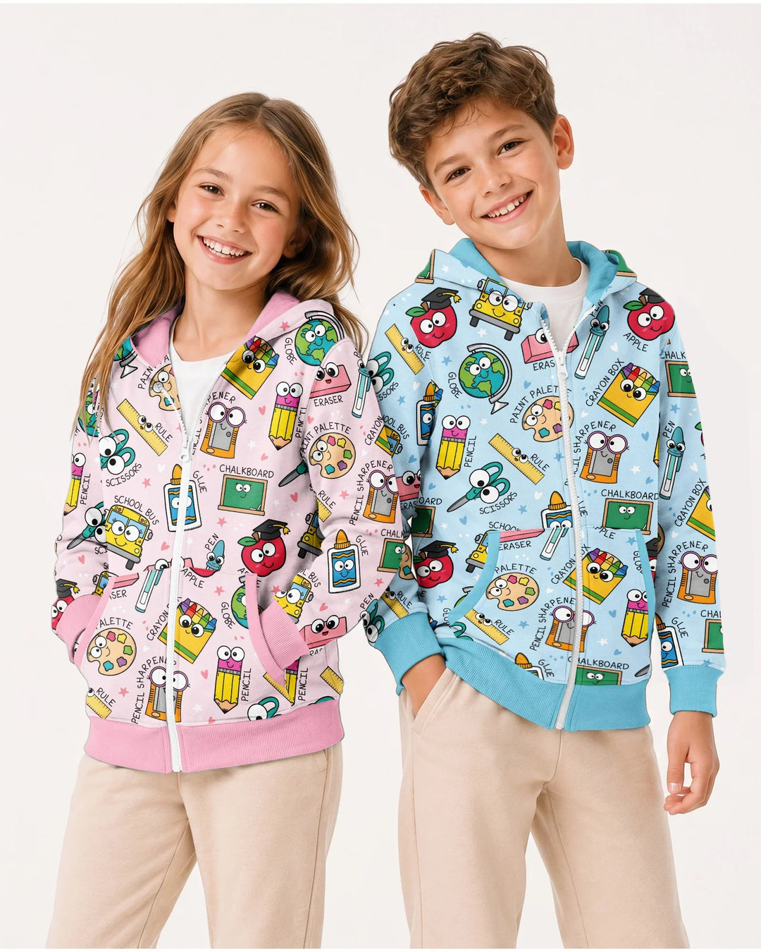 Happy School Pals Bamboo Zip Hoodie
