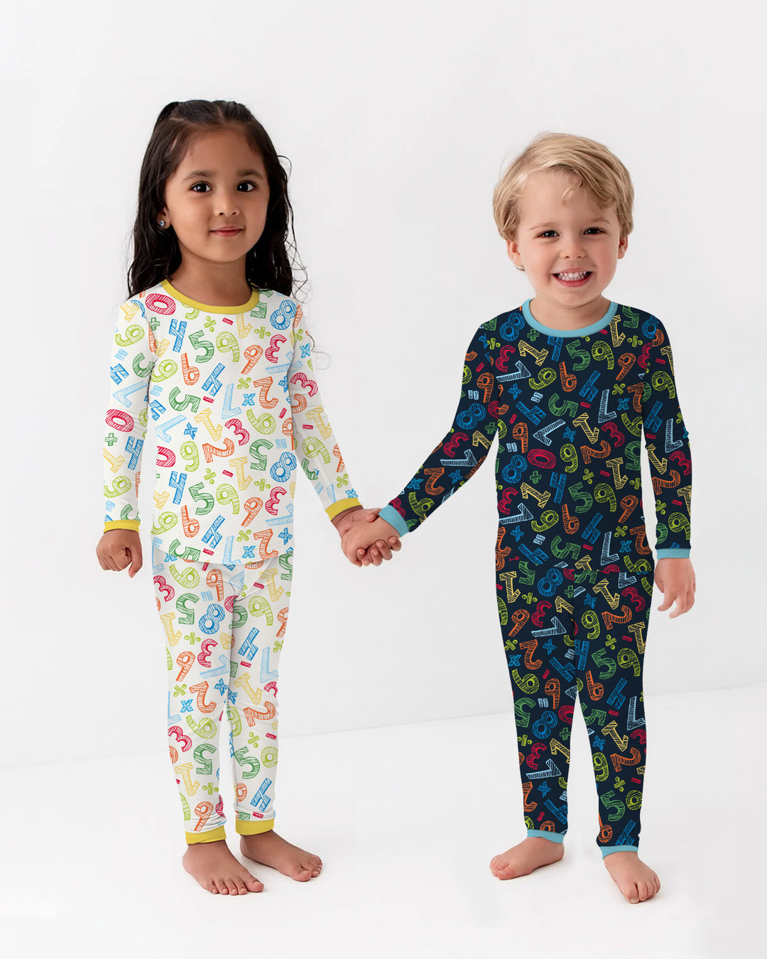 Math Doodles Bamboo Two Piece Long Sleeve Pajama Set