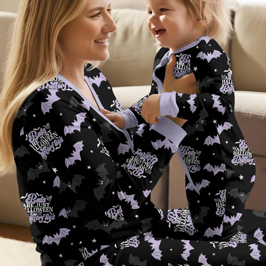 Halloween Butterflies Bamboo Women Pajama Set