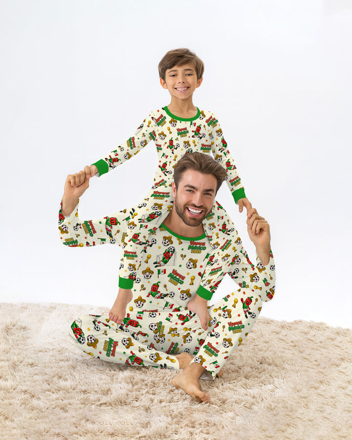 Cartoon World Soccer Vamos Mexico Family Matching Bamboo Shorty Zippy