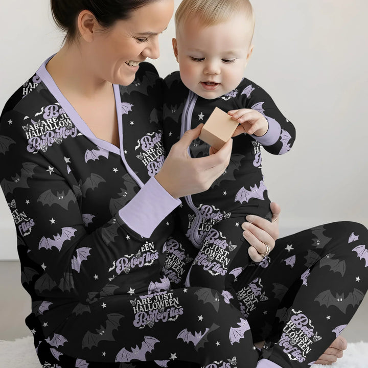 Halloween Butterflies Bamboo Women Pajama Set