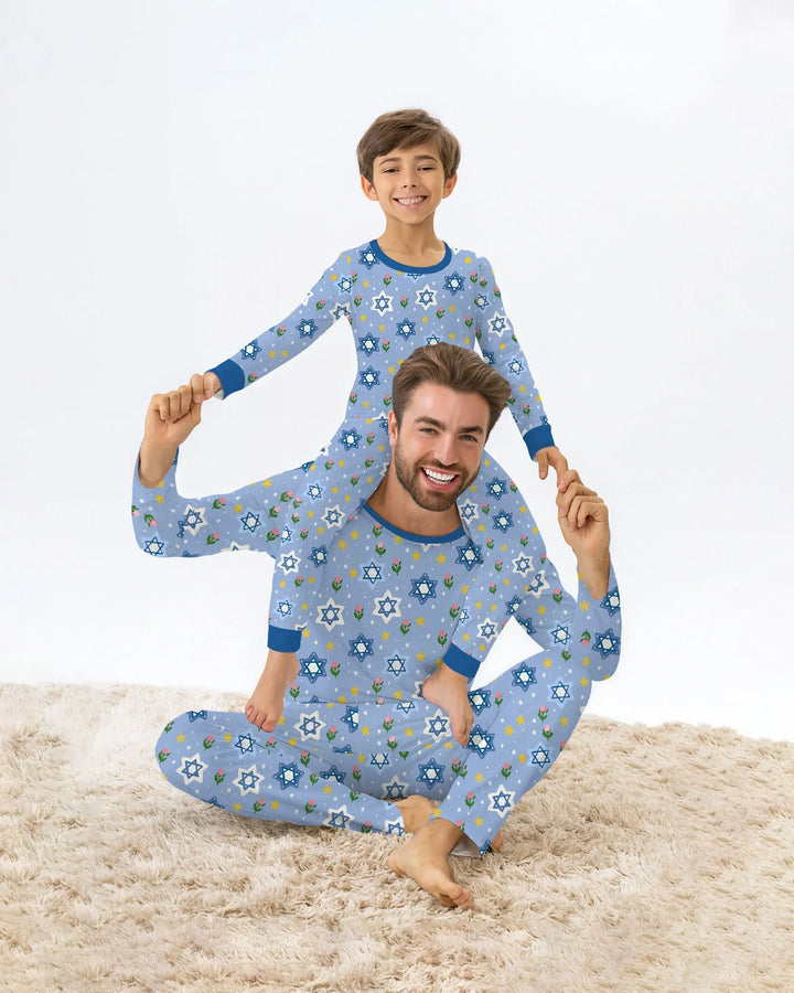 Starry Bloom Blessings Family Matching Bamboo Men's Pajama Set