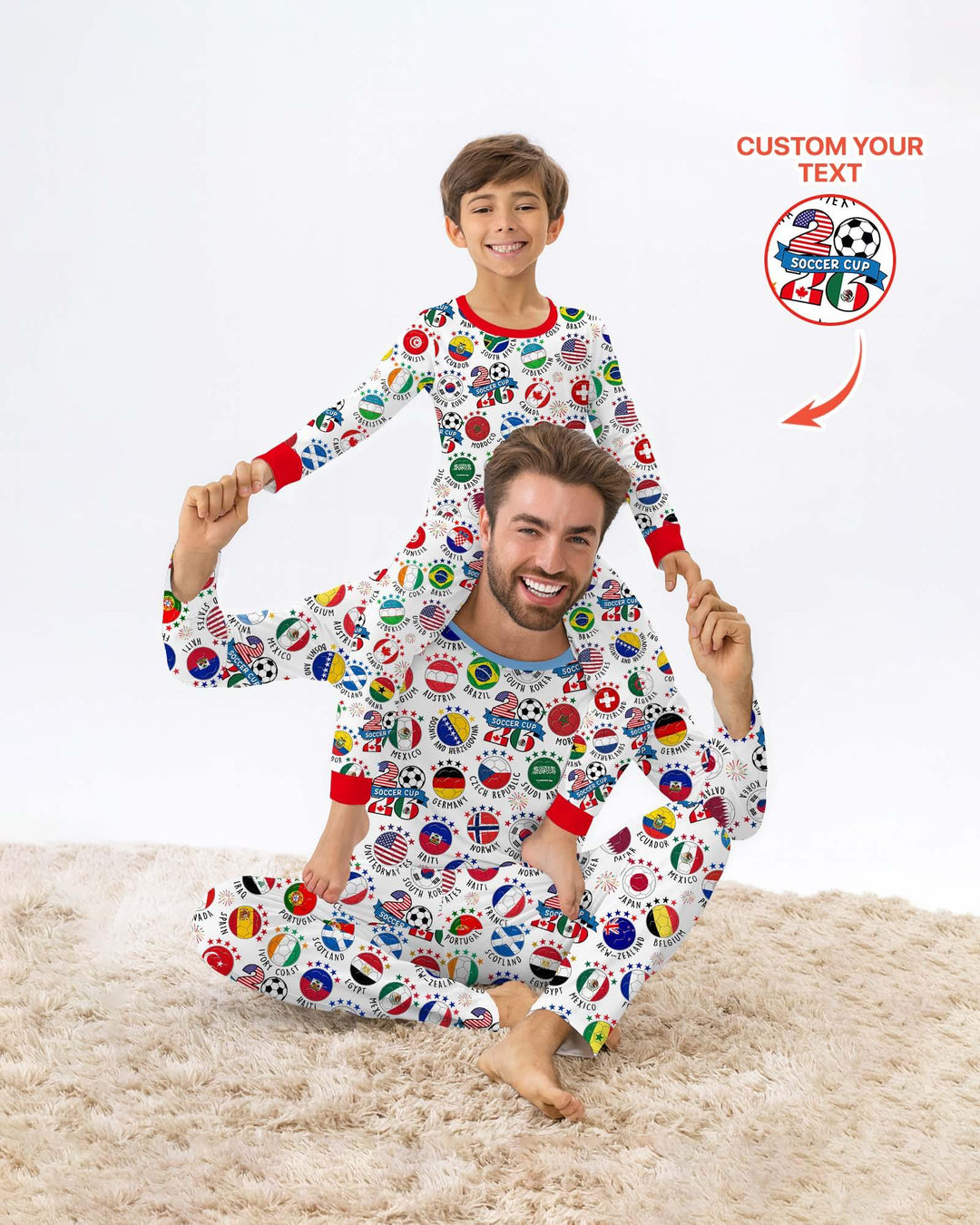 The World Plays Here 2026 Soccer Tour Bamboo Men's Pajama Set