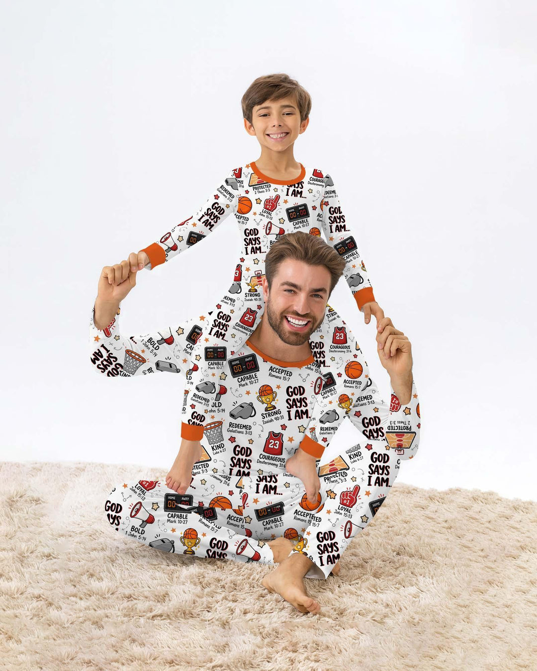 Basketball God Says I Am Bamboo Two Piece Short Sleeve Pajama Set