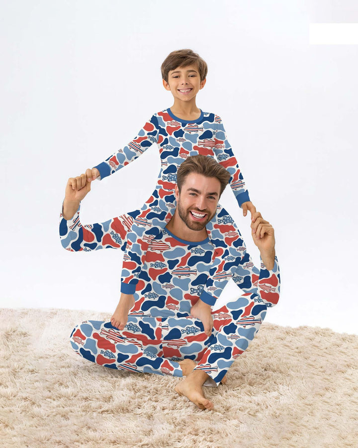 Reel America Daddy & Me Matching Bamboo Men's Pajama Set