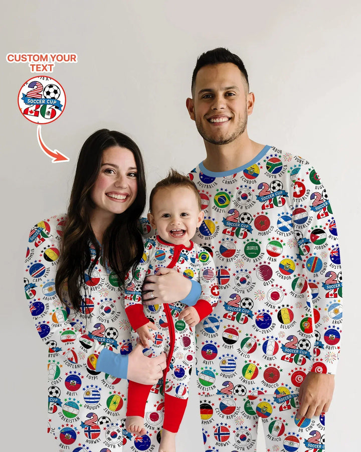 The World Plays Here 2026 Soccer Tour Bamboo Men's Pajama Set