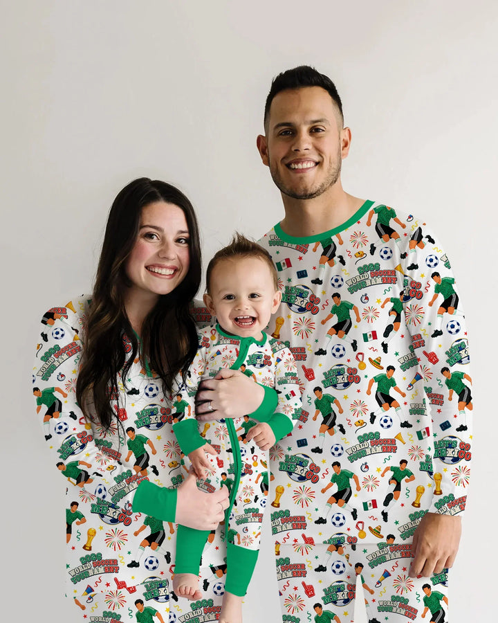 World Soccer Tournament Let's Go Mexico Family Matching Bamboo Women Pajama Set