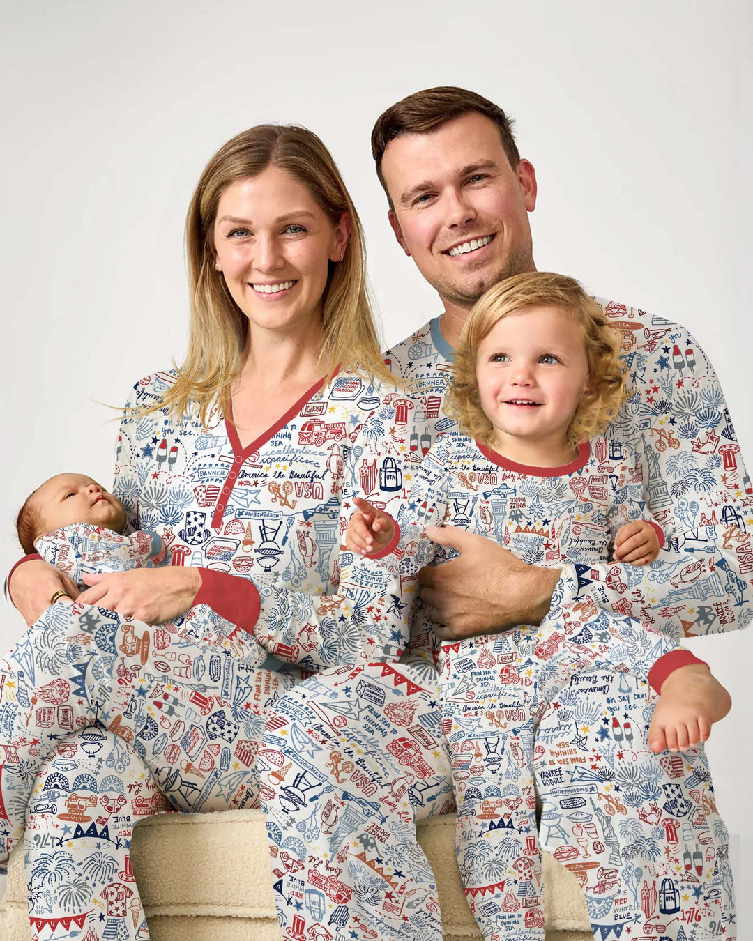 Liberty Doodle 250th Family Matching Bamboo Men's Pajama Set