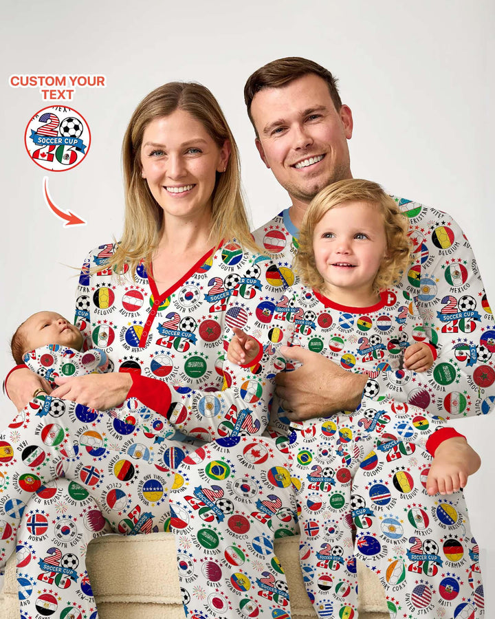 The World Plays Here 2026 Soccer Tour Bamboo Men's Pajama Set