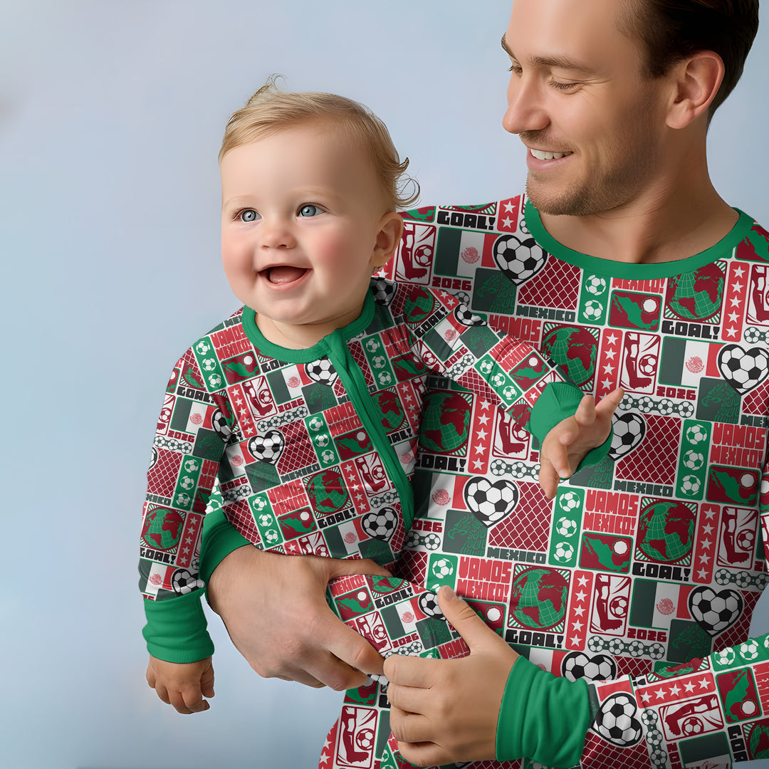 World Soccer Vamos Mexico Bamboo Men's Pajama Set