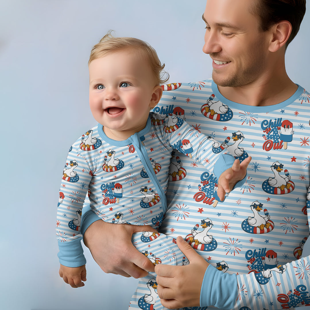 Chill the Fourth Out Bamboo Men's Pajama Set