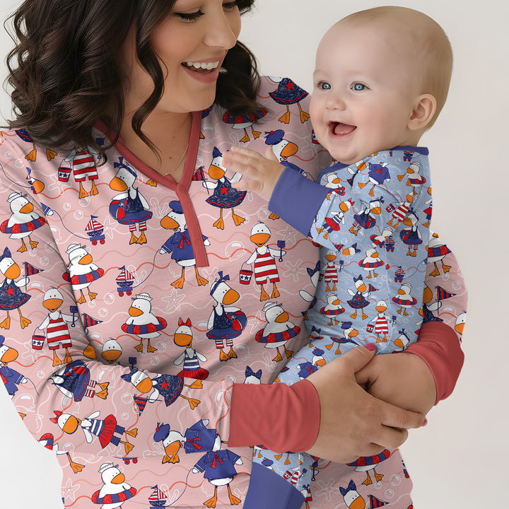 Freedom Floaties Family Matching Bamboo Two Piece Long Sleeve Pajama Set