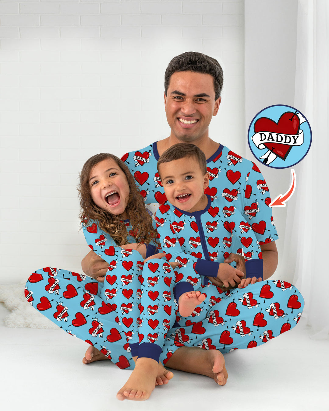 Dad's Kids Bamboo Two Piece Short Sleeve Shorts Pajama Set