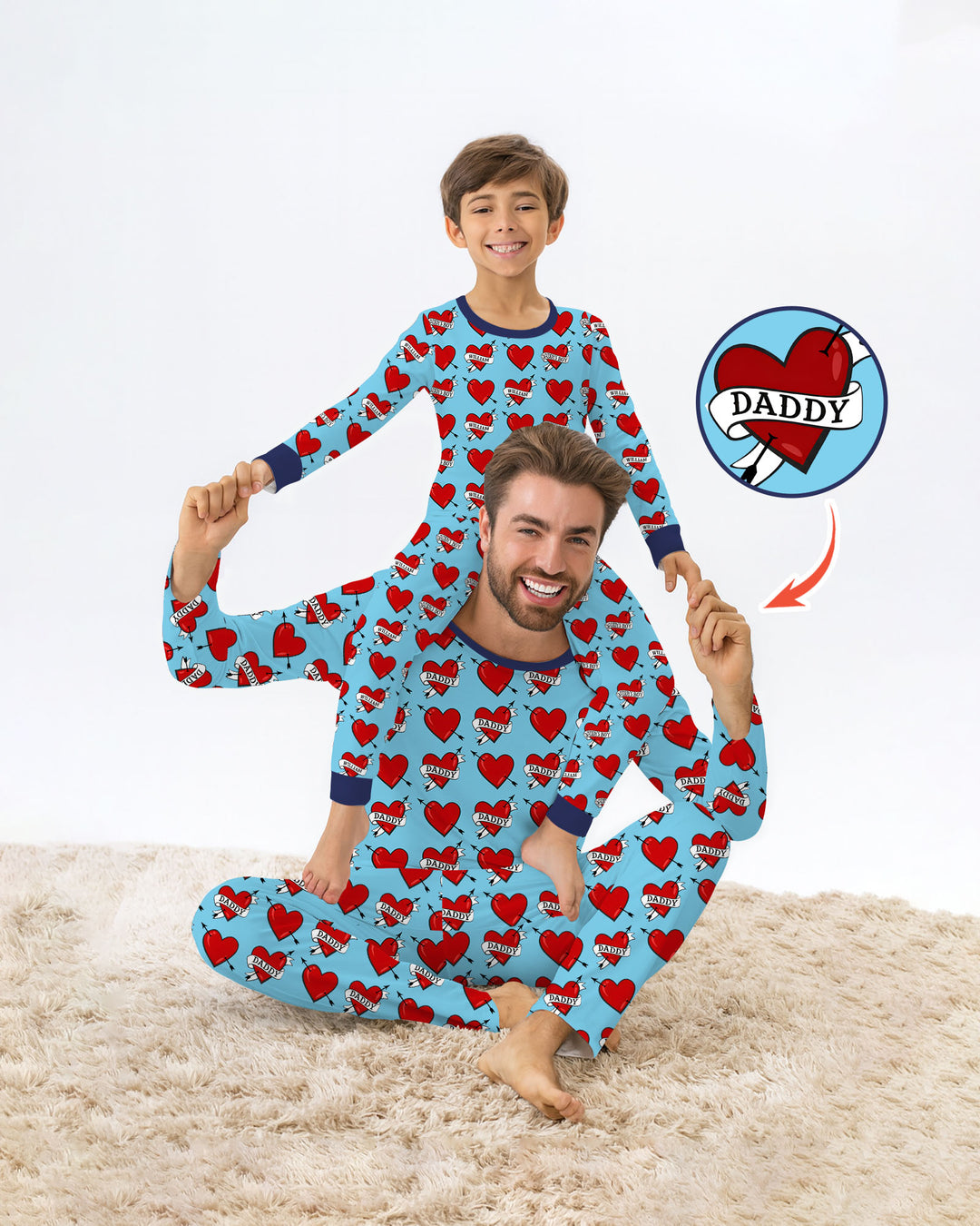 Dad's Kids Bamboo Two Piece Short Sleeve Shorts Pajama Set