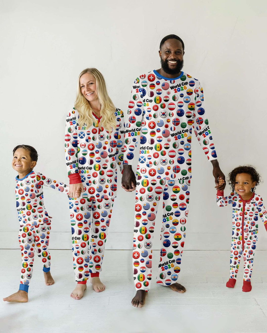 Soccer Cup All Country Balls Bamboo Two Piece Short Sleeve Pajama Set