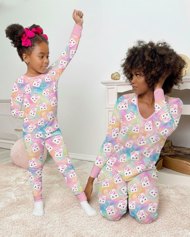 Kawaii Sprinkle Pastry  Bamboo Women Pajama Set