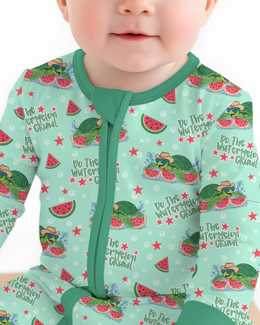 Watermelon Turtle Family Matching Bamboo Convertible Zippy