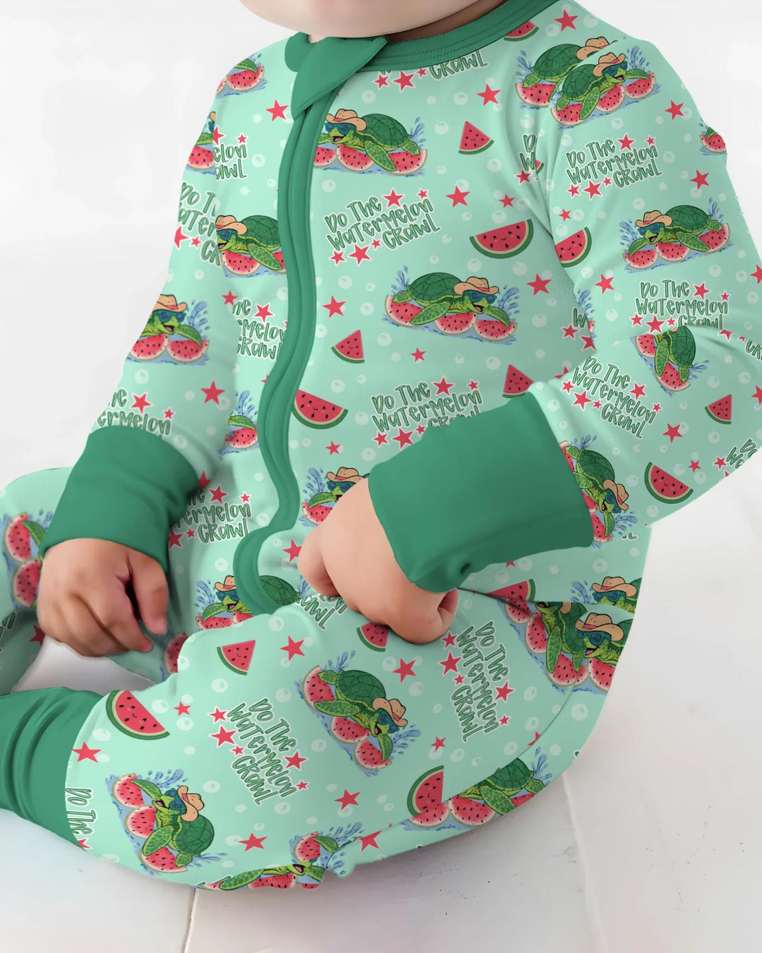 Watermelon Turtle Family Matching Bamboo Convertible Zippy