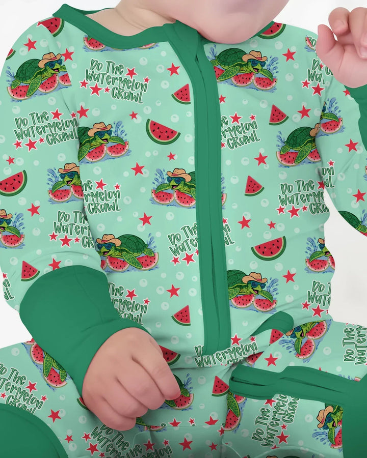 Watermelon Turtle Family Matching Bamboo Convertible Zippy