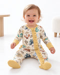 Elemental Dragons Bamboo Zipper Ruffle Footie