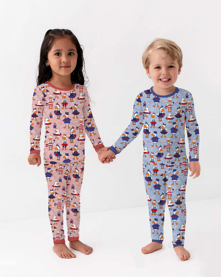 Freedom Floaties Family Matching Bamboo Two Piece Short Sleeve Shorts Pajama Set