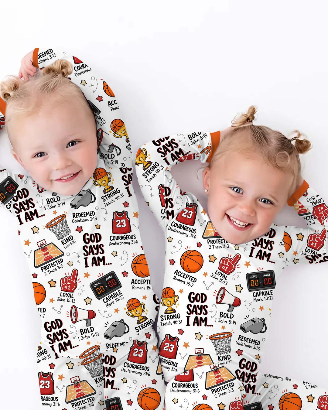 Basketball God Says I Am Bamboo Two Piece Long Sleeve Pajama Set