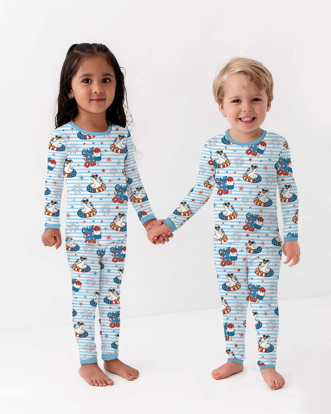 Chill the Fourth Out Bamboo Two Piece Long Sleeve Pajama Set