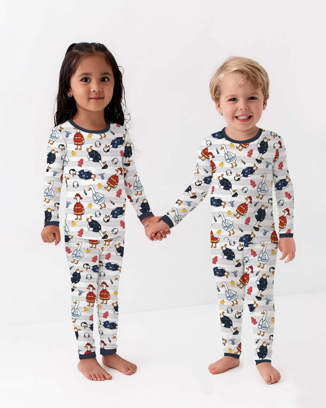 Rescue Goose Squad Bamboo Two Piece Long Sleeve Pajama Set