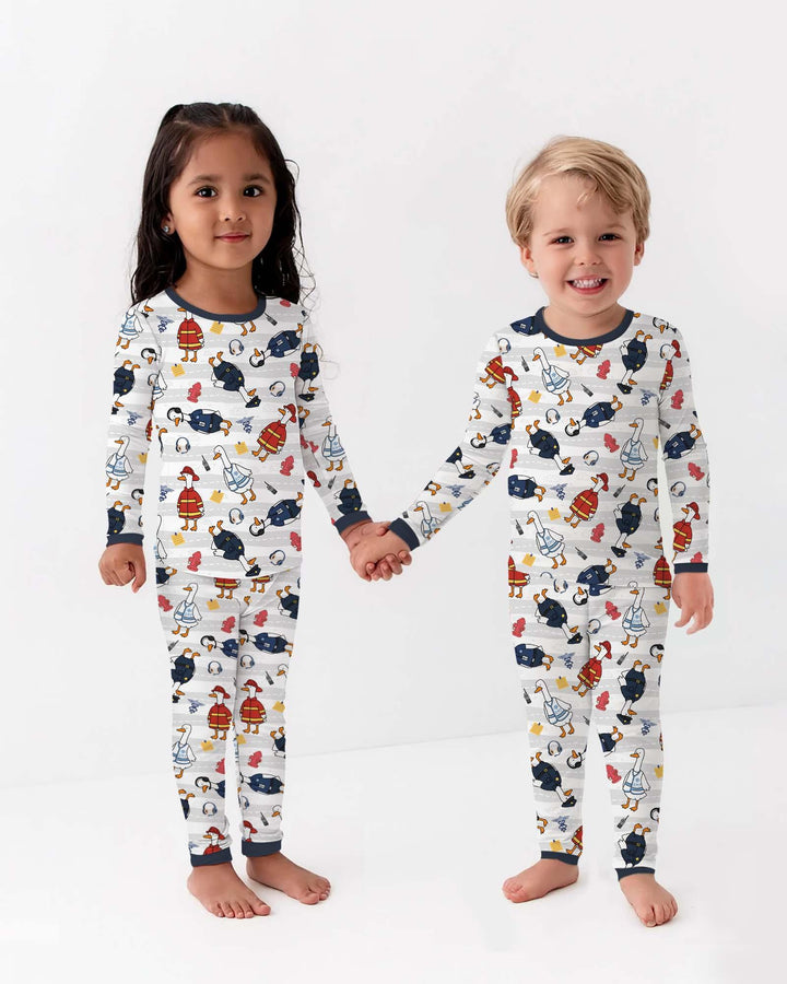 Rescue Goose Squad Bamboo Two Piece Long Sleeve Pajama Set