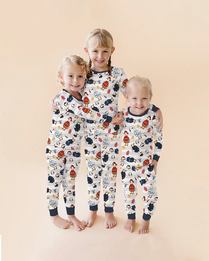 Rescue Goose Squad Bamboo Two Piece Long Sleeve Pajama Set