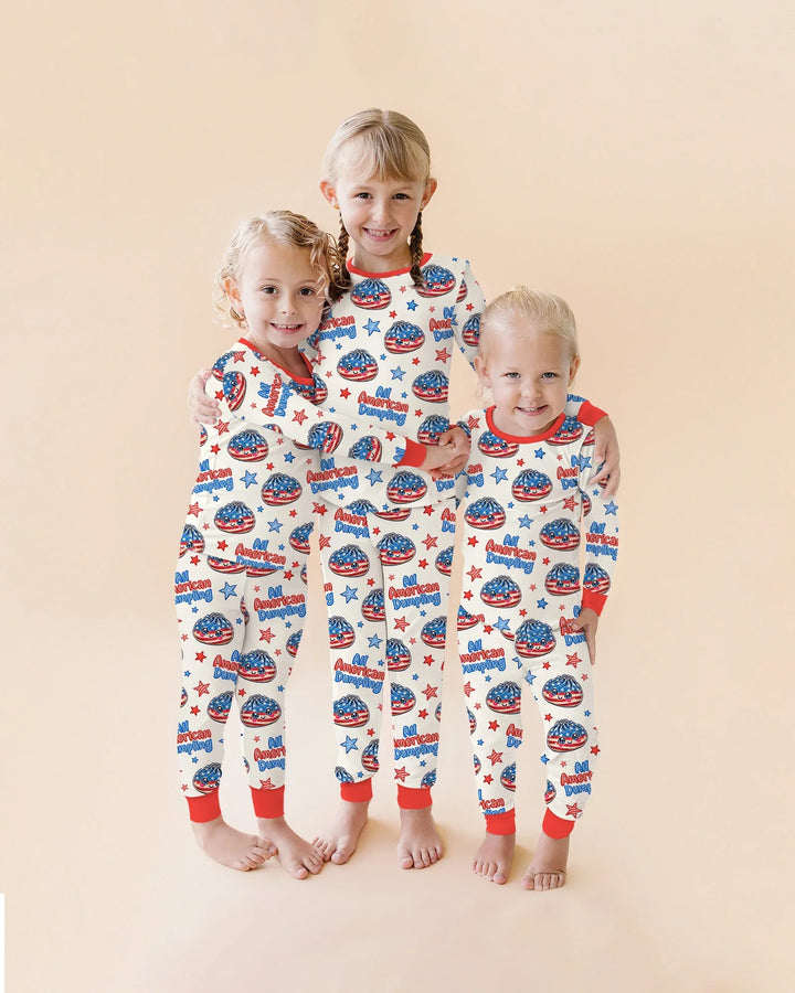 All American Dumpling Bamboo Two Piece Long Sleeve Pajama Set