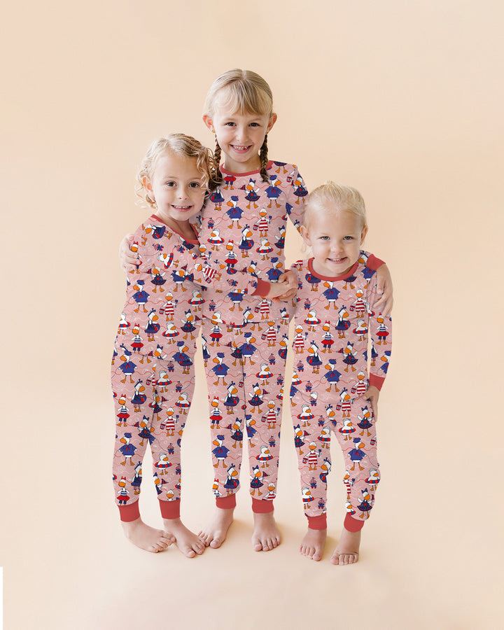 Freedom Floaties Family Matching Bamboo Two Piece Long Sleeve Pajama Set