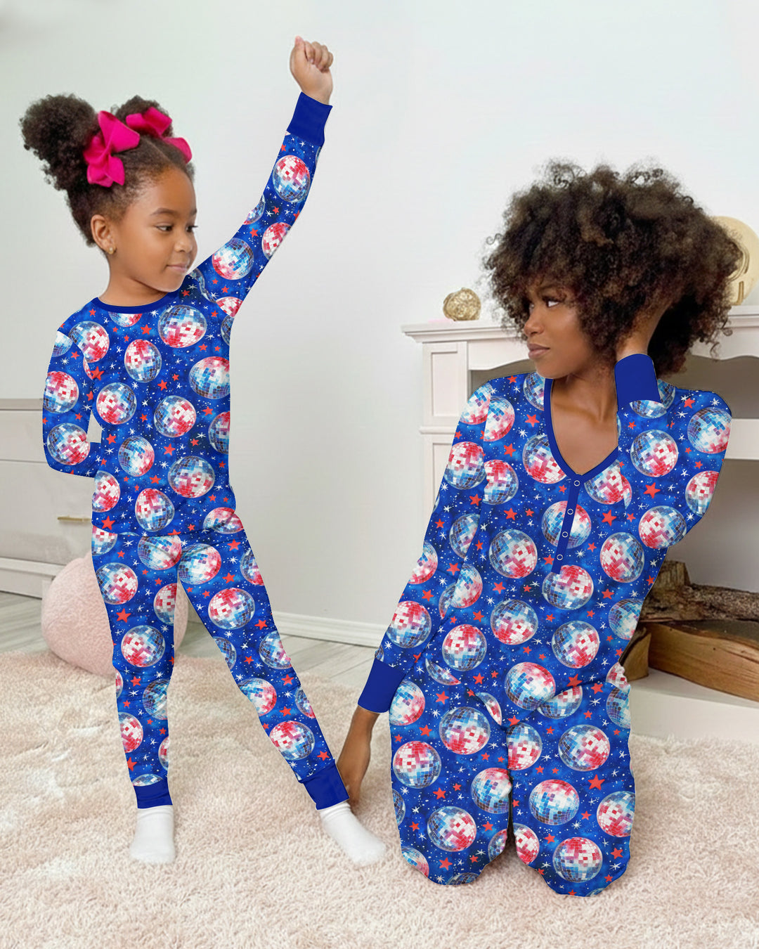 USA Disco Balls Bamboo Women Pajama Set