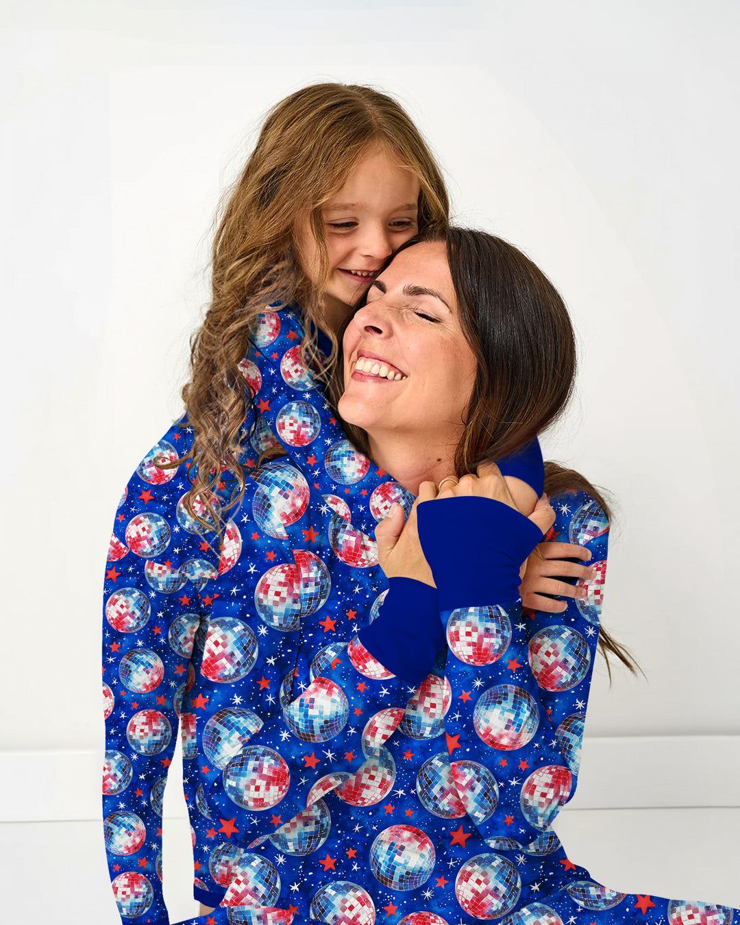 USA Disco Balls Bamboo Two Piece Long Sleeve Pajama Set