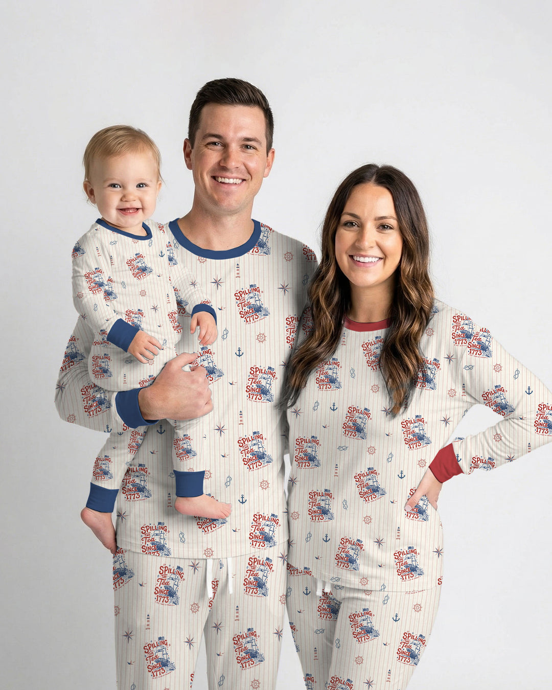 Spilling The Tea Since 1773 Family Matching Bamboo Men's Pajama Set