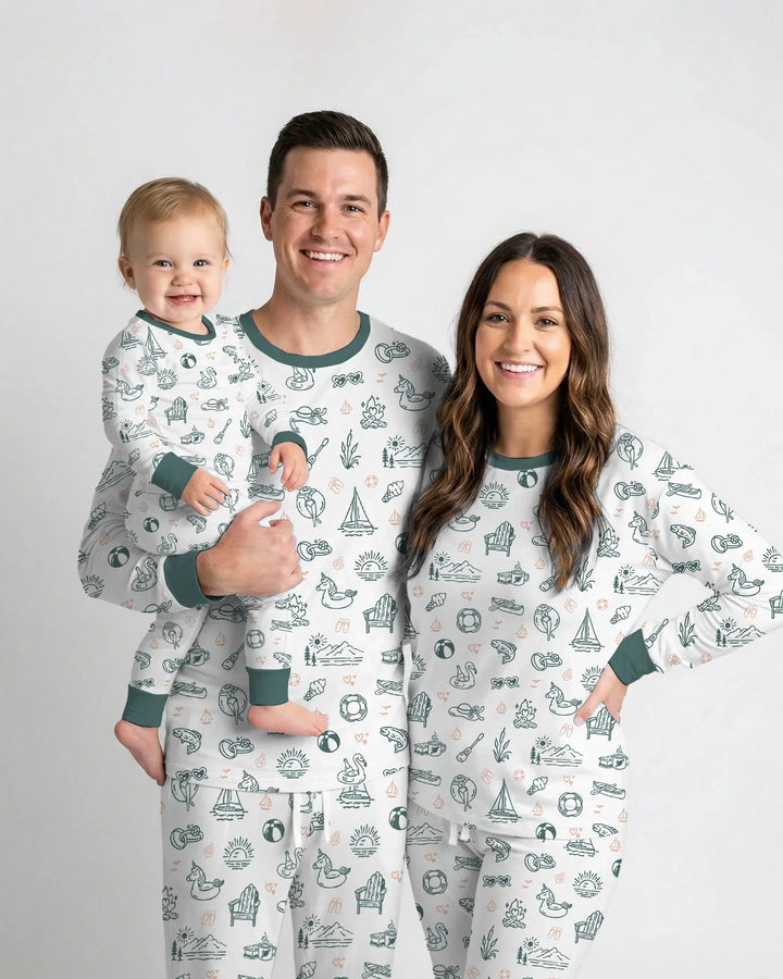 Lake Vibe Bamboo Two Piece Long Sleeve Pajama Set