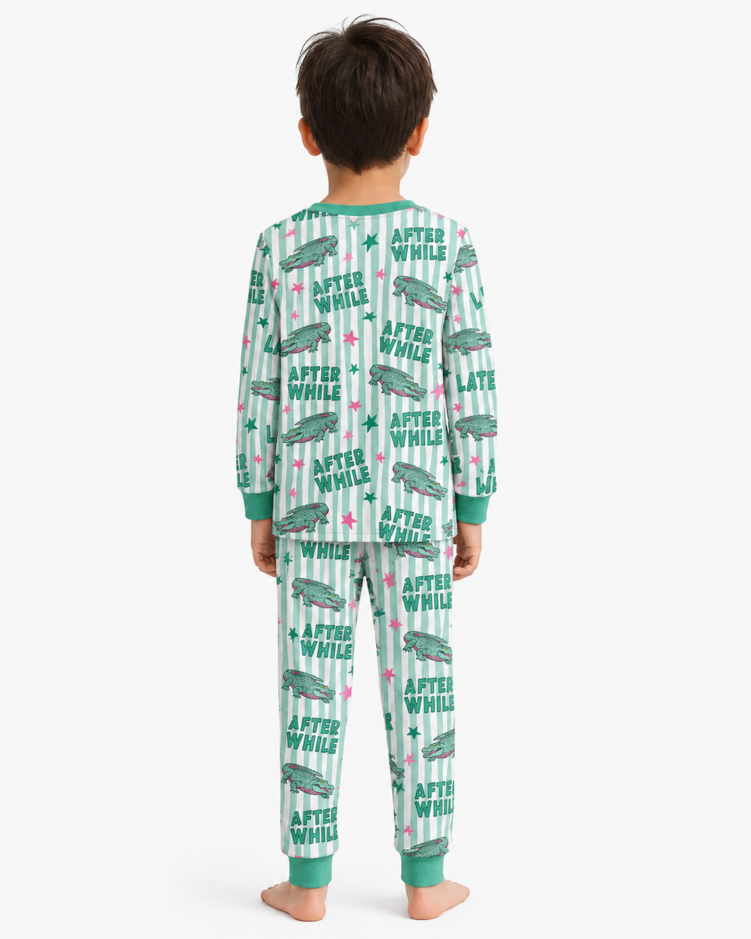 Later Gator After A While Bamboo Two Piece Long Sleeve Pajama Set