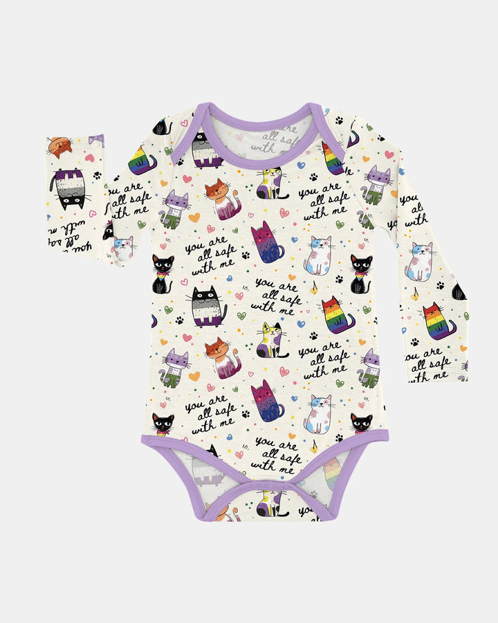 Loved & Safe Kitties Family Matching Bamboo Bodysuit