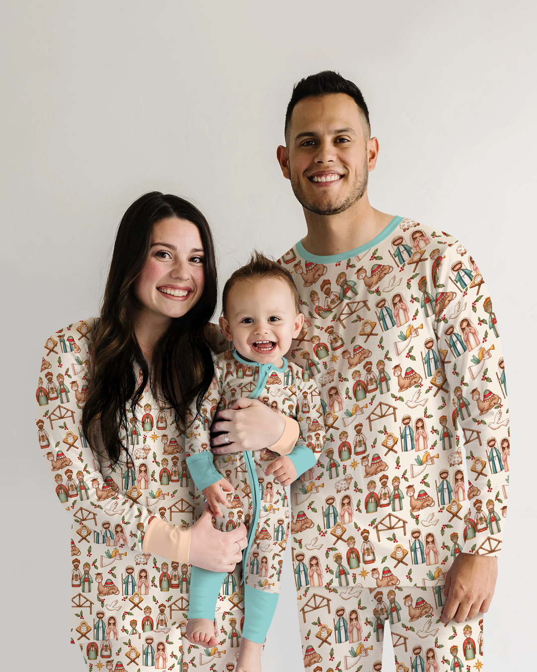 Holy Night Nativity Bamboo Two Piece Long Sleeve Pajama Set
