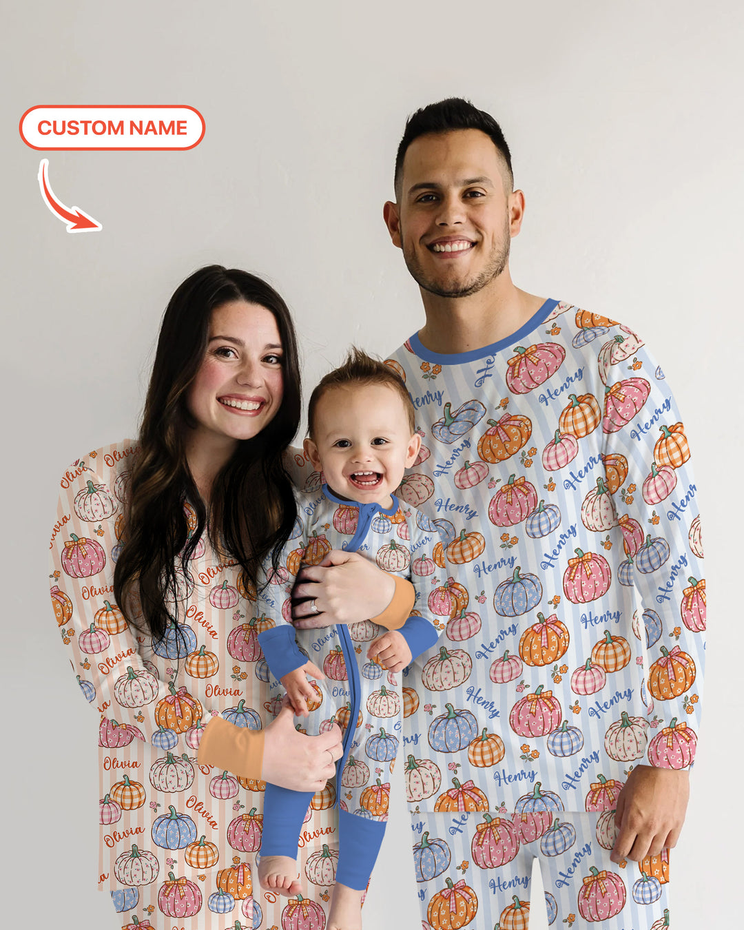 Custom Name Pumpkin Patch Bamboo Men's Pajama Set