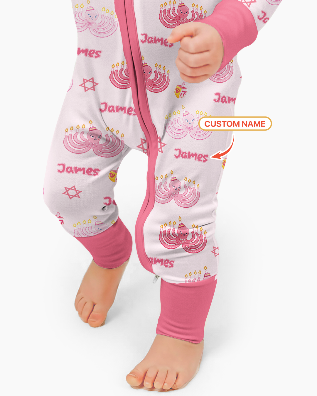 Hanukkah Jewish Octopus Bamboo Convertible Zippy