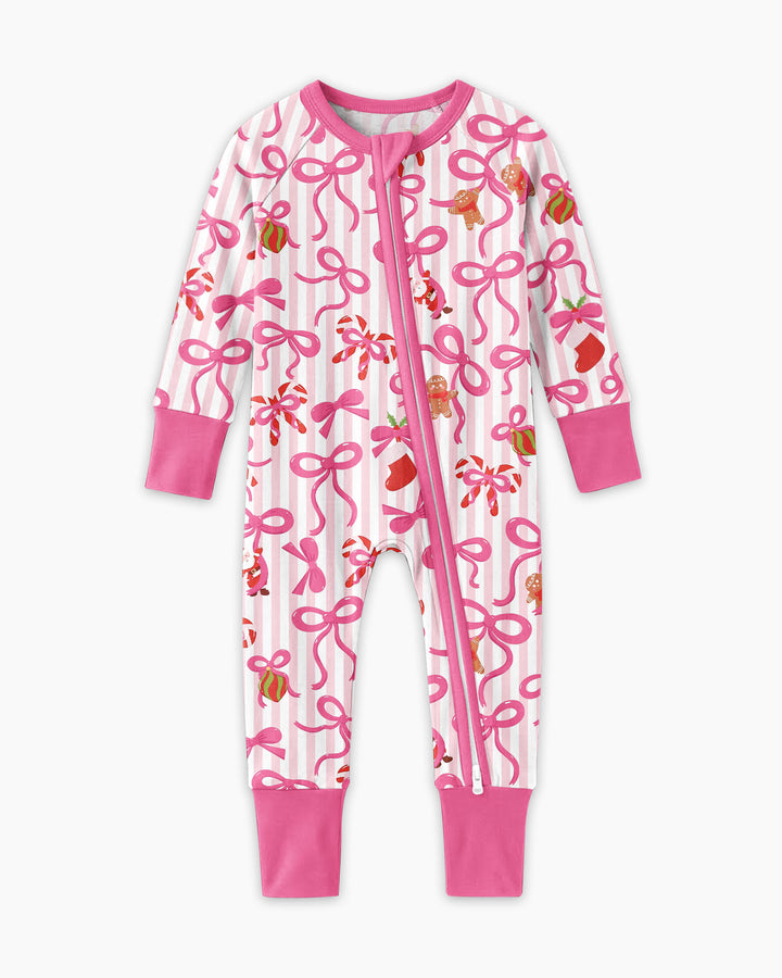 Pink Bow Christmas Magic Bamboo Convertible Zippy